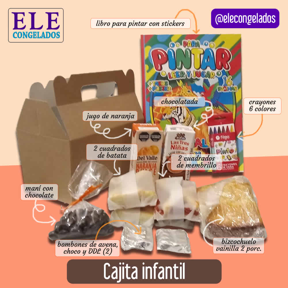 cajita infantil merienda desayuno