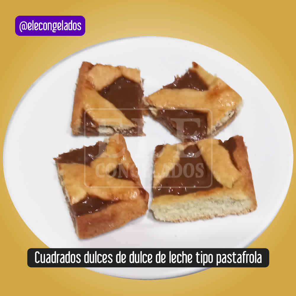 cuadrados dulces pasta frola de dulce de leche