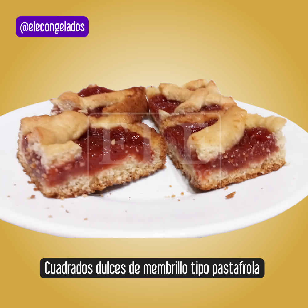 cuadrados dulces pasta frola de membrillo